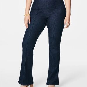 Zero Waistband Micro Flare Jeans - Raw Indigo